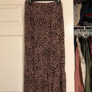 Cheeta print maxi skirt